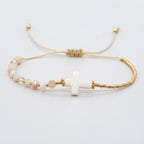 Women's Beaded Cross Bracelet