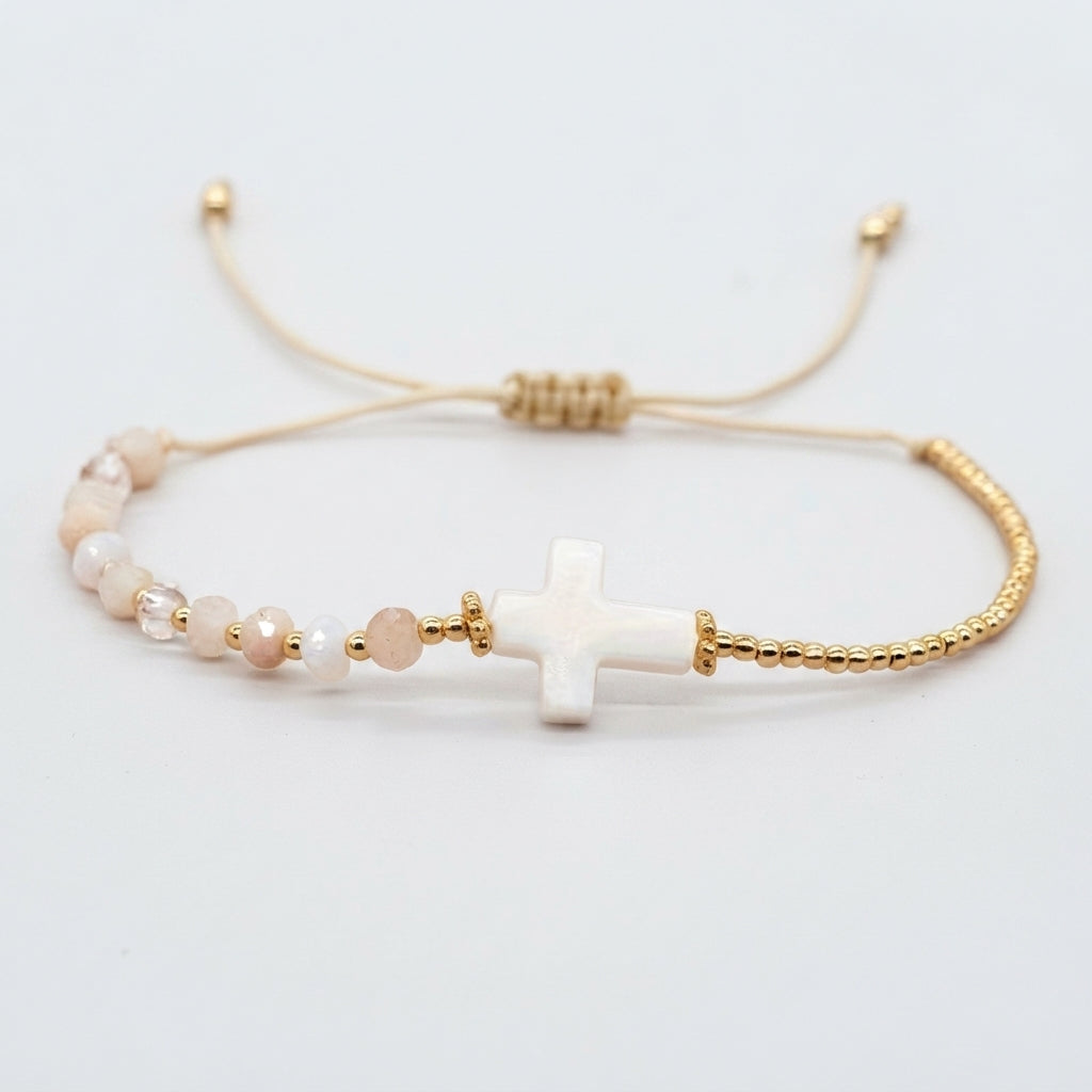 Women's Beaded Cross Bracelet