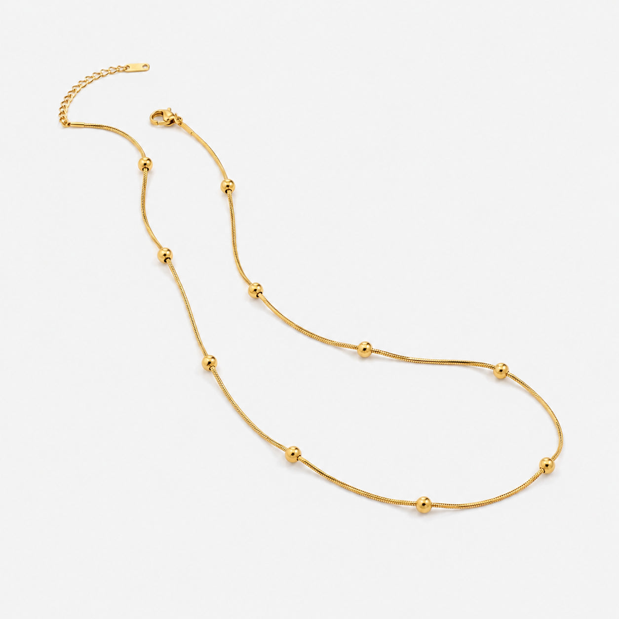 Women's Beaded Station Chain Necklace