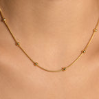 Women's Beaded Station Chain Necklace