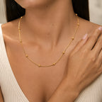 Women's Beaded Station Chain Necklace