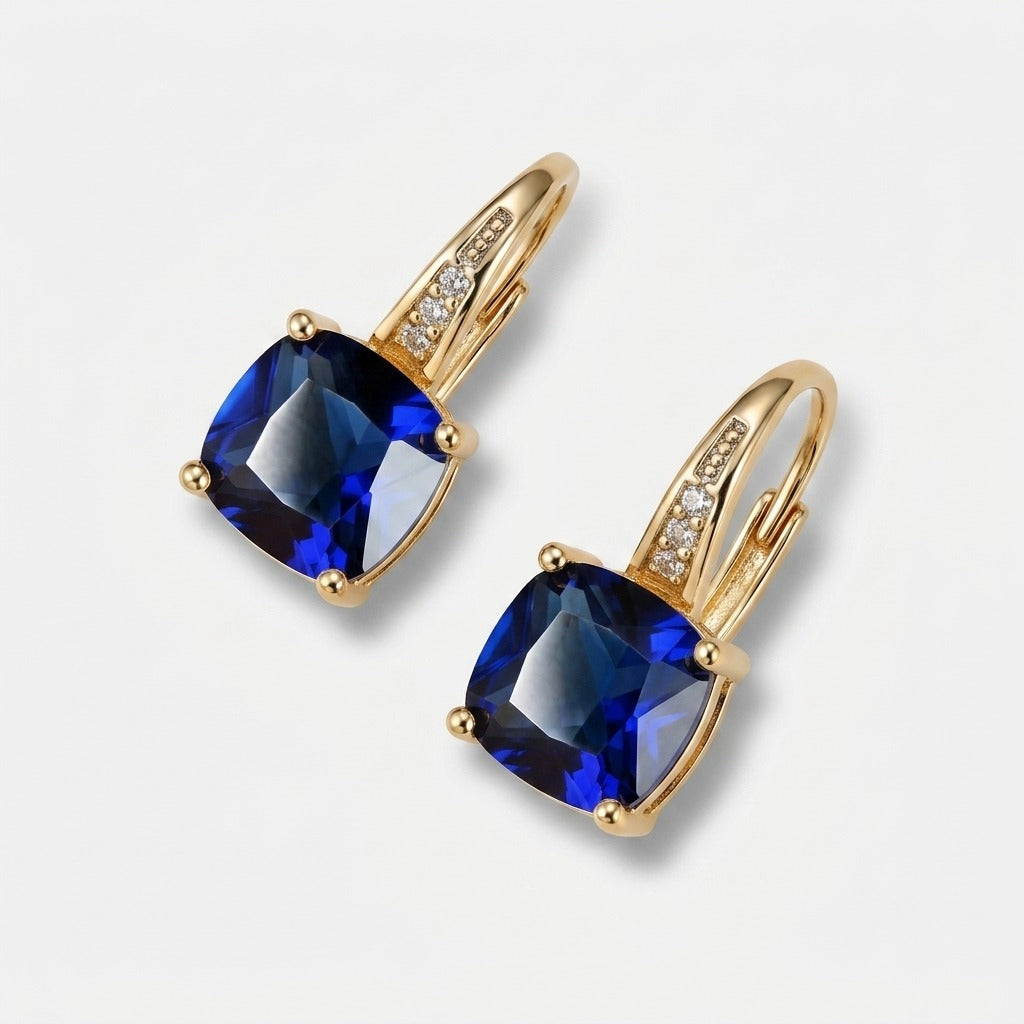 Women's Blue Stone Drop Earrings