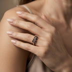Women's Blue Stone Open Ring