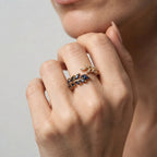 Women's Blue Stone Open Ring