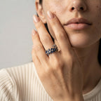 Women's Blue Stone Open Ring