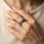 Women's Blue Stone Open Ring