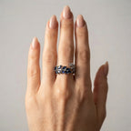 Women's Blue Stone Open Ring