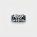 Women's Blue Stone Owl Ring