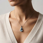 Women's Blue Stone Pendant Necklace