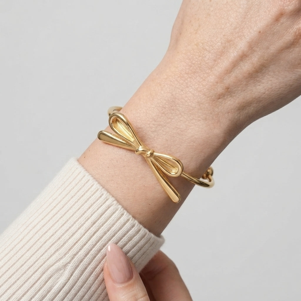Women's Bow Open Cuff Bangle