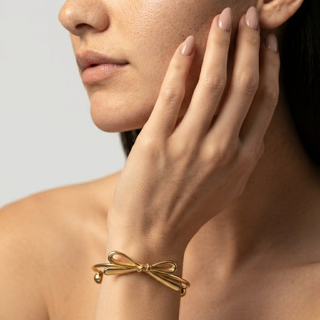 Women's Bow Open Cuff Bangle