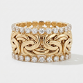 Women's Byzantine Link Crystal Band Ring