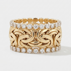 Women's Byzantine Link Crystal Band Ring