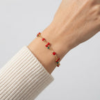 Women's Cherry Bead Charm Bracelet