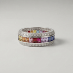 Women's Chunky Crystal Ring