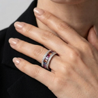 Women's Chunky Crystal Ring