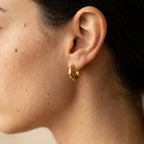 Women's Chunky Huggie Hoop Earrings