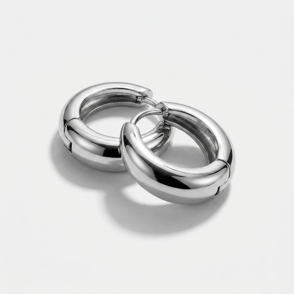 Women's Chunky Huggie Hoop Earrings