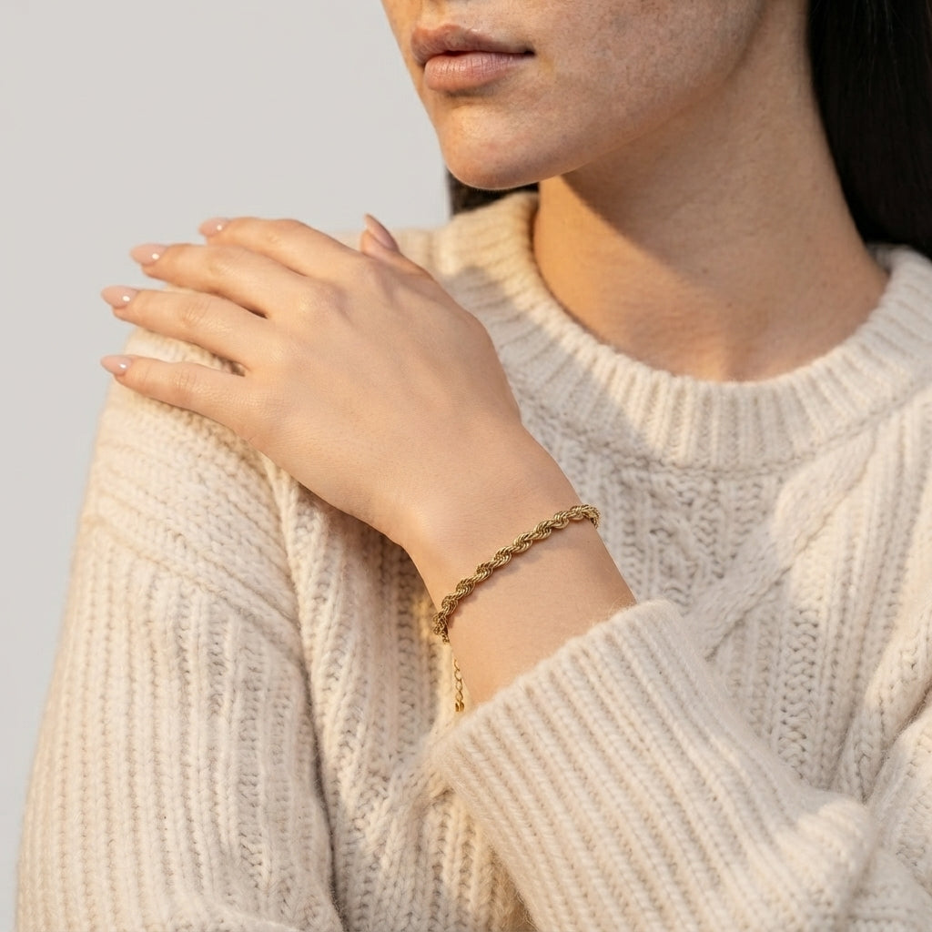 Women's Chunky Rope Chain Bracelet