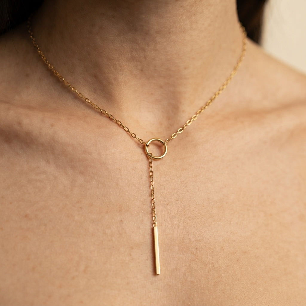 Women's Circle Bar Necklace