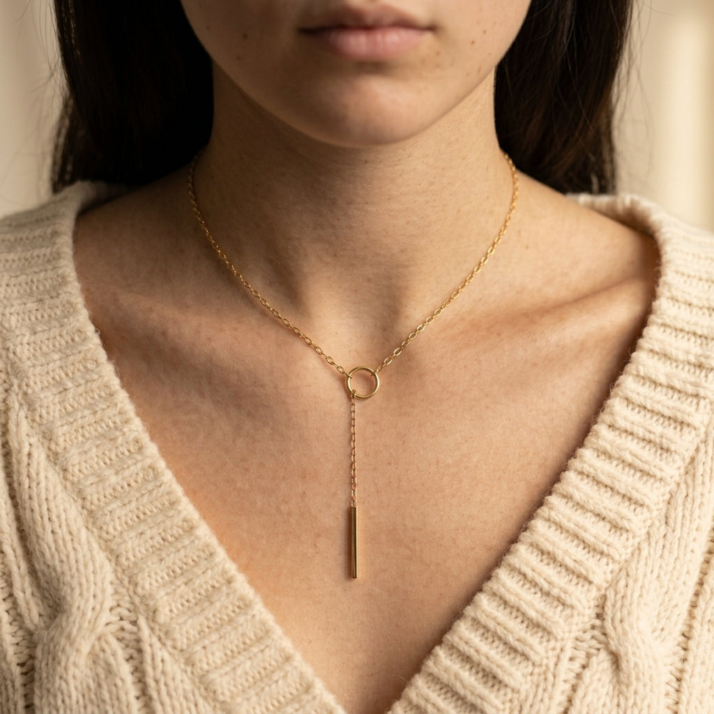 Women's Circle Bar Necklace