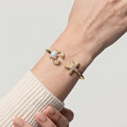 Women's Crab Starfish Charm Cuff Bracelet