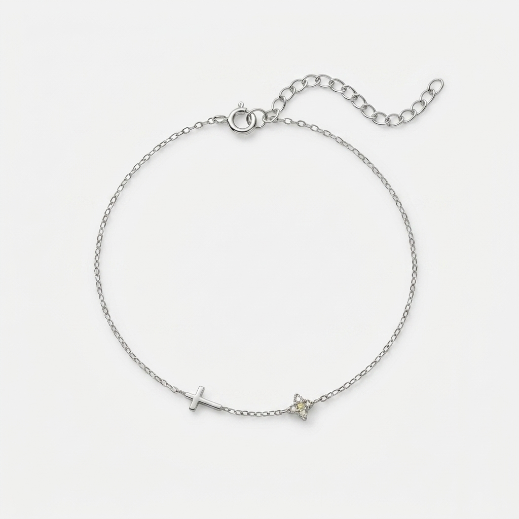Women's Cross Station Chain Bracelet