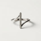 Women's Crystal Bar Ring