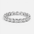 Women's Crystal Bezel Eternity Band Ring