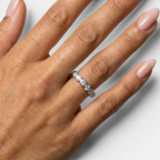 Women's Crystal Bezel Eternity Band Ring