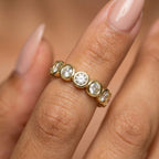 Women's Crystal Bezel Eternity Band Ring