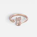 Women's Crystal Cat Ring