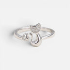 Women's Crystal Cat Ring