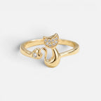 Women's Crystal Cat Ring