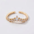 Women's Crystal Chevron Ring