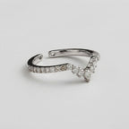 Women's Crystal Chevron Ring