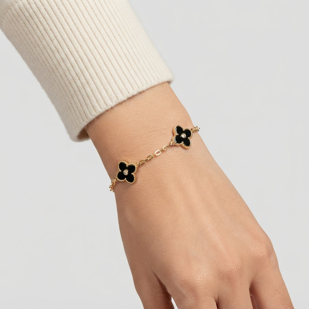 Women's Crystal Clover Bracelet