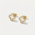 Women's Crystal Clover Stud Earrings