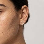 Women's Crystal Clover Stud Earrings
