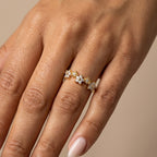 Women's Crystal Cluster Band Ring