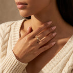Women's Crystal Cluster Band Ring