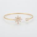 Women's Crystal Cluster Open Cuff Bangle
