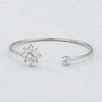 Women's Crystal Cluster Open Cuff Bangle