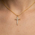 Women's Crystal Cross Pendant Necklace