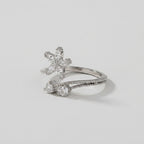Women's Crystal Flower Ring