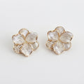 Women's Crystal Flower Stud Earrings