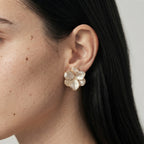 Women's Crystal Flower Stud Earrings