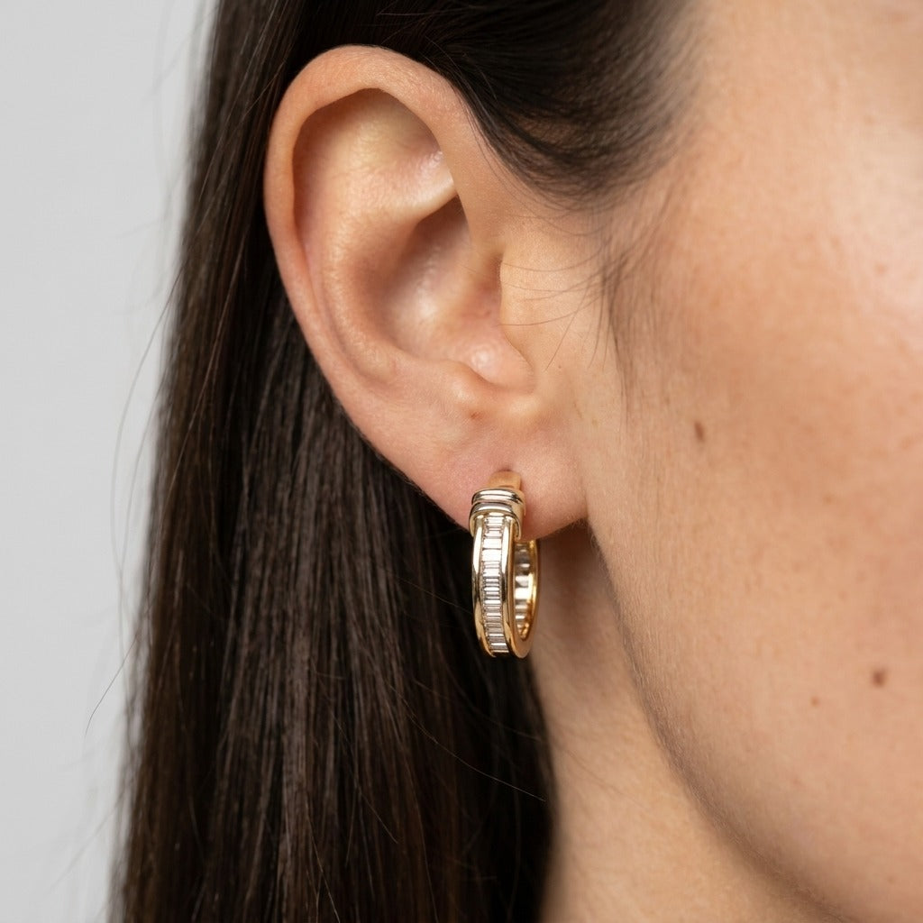 Women's Crystal Hoop Earrings