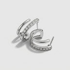 Women's Crystal Huggie Earrings