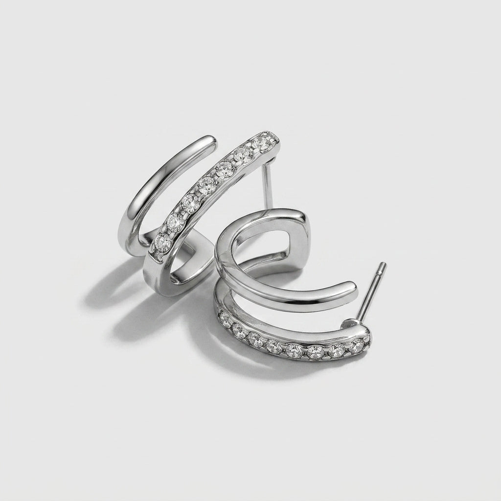 Women's Crystal Huggie Earrings